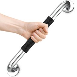 Barra de Apoio 30cm Inox Suporte Antiderrapante Kit 3 Unidades Criança Idoso Cadeirante Gestante Ban - 9