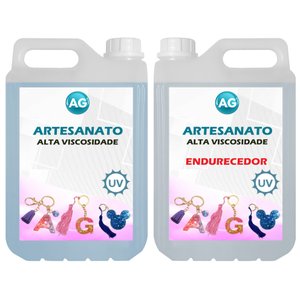 Resina Epoxi Para Artesanato alta Viscosidade AG Resinas ag 7,5KG