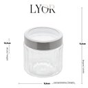 Ver imagem 3 de 6 Potes de Vidros com Tampa Inox 870ml Sydney Lyor Condimentos Biscoito