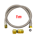 Ver imagem 2 de Mangueira Gás Encanado Flexível Malha de Aço e Adaptador:adaptador + Mangueira 3 M