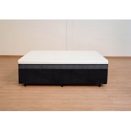 Cama Box Baú King Size Bipartida Serenelife - Suede Preto - 3