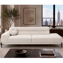 Ver imagem 2 de Sofá Arezzo 3 Lugares Pés Aço Preto 230cm Terminal Esquerdo Boucle Off White - Sallar Home