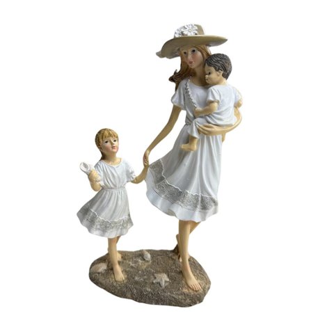 Estatua Escultura Dia Das Mães Mãe e Casal de Filhos Espressione Escultura Mãe Filhos, Estatua Mãe e