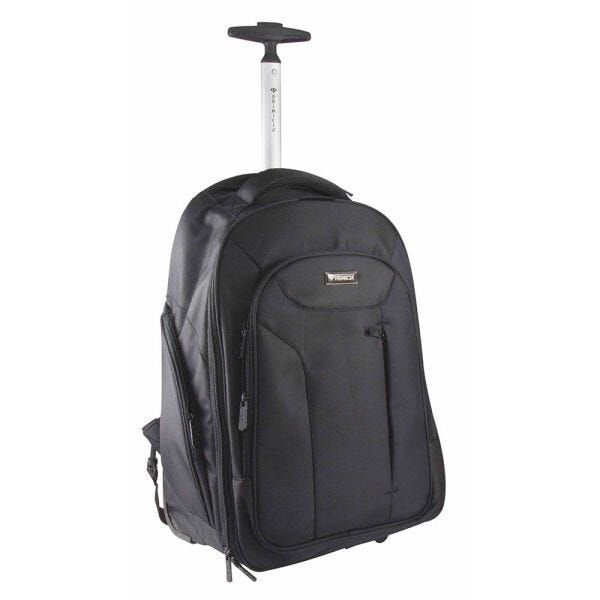 Mochila Executiva com Carrinho Primicia Poliéster - Preta - 1
