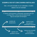 Ver imagem 4 de Kit Varão para Cortina 2,50 Metros 28mm Branco
