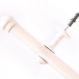 Kit Varão para Cortina 2,50 Metros 28mm Branco - 1