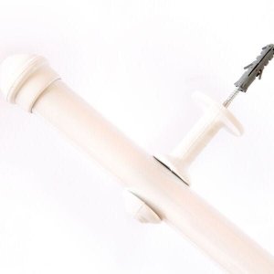 Kit Varão para Cortina 2,50 Metros 28mm Branco