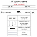 Ver imagem 3 de Kit Varão para Cortina 2,50 Metros 28mm Branco