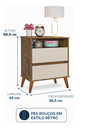 Ver imagem 4 de Mesa de Cabeceira Onix Retro - Canela com Off White