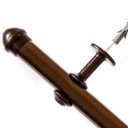 Ver imagem 1 de Kit Varão para Cortina 2,50 Metros 28mm Tabaco