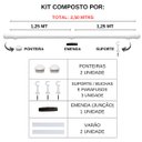 Ver imagem 3 de Kit Varão para Cortina 2,50 Metros 28mm Cerejeira