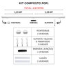 Kit Varão para Cortina 2,50 Metros 28mm Cerejeira - 3