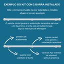 Ver imagem 4 de Kit Varão para Cortina 2,50 Metros 28mm Cerejeira