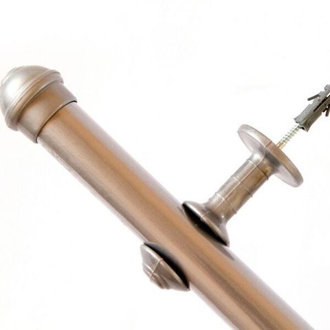 Kit Varão para Cortina 2,50 Metros 28mm Prata