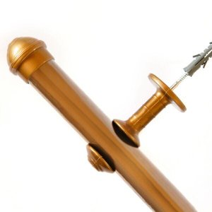 Kit Varão para Cortina 2,50 Metros 28mm Ouro Velho