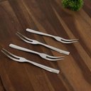 Ver imagem 5 de Conjunto 4 Mini Garfos Petisco Inox Wolff 2 Dentes Aperitivo