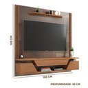 Ver imagem 2 de Painel Ripado Tv 60 Polegadas Cinza Pérola Noce Apolo 1.8 Jm Móveis
