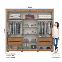 Roupeiro Norton 6 Portas Nature Henn D325-128 - 3