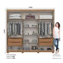 Ver imagem 3 de Roupeiro Norton 6 Portas Nature Henn D325-128