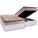 Ver imagem 1 de Cama Box Baú Queen: Colchão Molas Ensacadas Paropas MasterPocket Esplêndido Bordô + Base CRC Courano