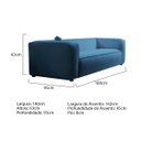 Ver imagem 3 de Kit Sofá 3 Lugares 180cm e Poltrona Cecília Linho