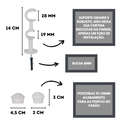 Ver imagem 2 de Kit Varão para Cortinas 2,50mts Duplo 19/28mm Branco