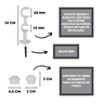 Kit Varão para Cortinas 2,50mts Duplo 19/28mm Branco - 2