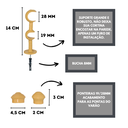 Ver imagem 2 de Kit Varão para Cortinas 2,50mtsduplo 19/28mm Marfim