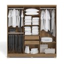 Ver imagem 3 de Guarda-roupa Casal E530 6 Portas 2 Gavetas Nogueira - Kappesberg