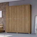 Ver imagem 1 de Guarda-roupa Casal E530 6 Portas 2 Gavetas Nogueira - Kappesberg