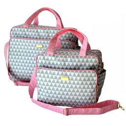 kit Bolsa bebê mochila desenho Gravida Rosa 3pçs - moderno - 2