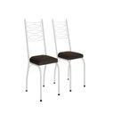Ver imagem 2 de Kit 2 Cadeiras para Sala de Jantar Lite Branco/Imbuia