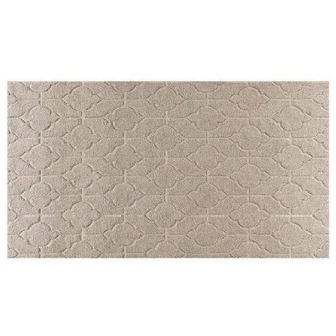 Tapete Atlanta Alto Relevo Antiderrapante 140x200cm Corttex - Geométrico 1 Marrom Claro