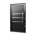 Ver imagem 1 de Porta Pivotante Alumínio Lambril Evolution c/Pux.Dir. Elite Preto 216x150 Brimak