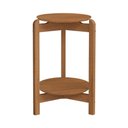Ver imagem 2 de Mesa Lateral Sala Lizz com Pés de Madeira Maciça Cedro
