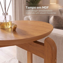 Ver imagem 5 de Mesa Lateral Sala Lizz com Pés de Madeira Maciça Cedro