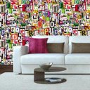 Ver imagem 4 de Papel De Parede Recorte De Letras Coloridas Adesivo Lavável