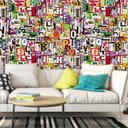 Ver imagem 3 de Papel De Parede Recorte De Letras Coloridas Adesivo Lavável