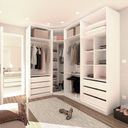 Ver imagem 1 de Guarda Roupas de Canto Closet Aberto 3 Módulos com 6 Gavetas 4 Cabideiros Prime Luciane Móveis