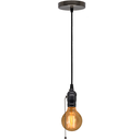 Ver imagem 1 de Luminária Pendente Cozinha Slim Vintage Corrente C/lamp Carb Cor:grafite;lâmpada:g80-110v