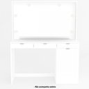Ver imagem 4 de Penteadeira Camarim Milão 1 Porta 3 Gavetas Branco - Panorama Móveis