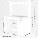 Ver imagem 3 de Penteadeira Camarim Milão 1 Porta 3 Gavetas Branco - Panorama Móveis