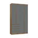 Ver imagem 1 de Guarda Roupa Modulado 4 Portas e 4 Gavetas 134cm Veneza Luciane Móveis