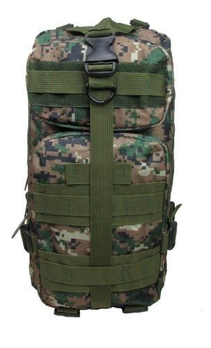 Mochila Bolsa Reforçada Impermeável Tática Militar Camuflada - Verde escuro - Camuflado 3D - 2