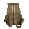 Mochila Bolsa Em Lona Vintage Resistente Masculina Feminina - Marrom amarelado - Liso - 5