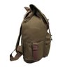 Mochila Bolsa Em Lona Vintage Resistente Masculina Feminina - Marrom amarelado - Liso - 3