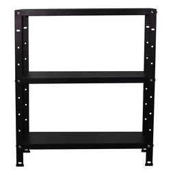 Estante Armario de Aço 68cm Altura 3 Bandejas Preto P/90kg - 3