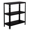 Estante Armario de Aço 68cm Altura 3 Bandejas Preto P/90kg - 1