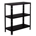 Ver imagem 1 de Estante Armario de Aço 68cm Altura 3 Bandejas Preto P/90kg