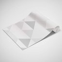 Ver imagem 2 de Papel de Parede Geomêtrico Triângulos Tons de Cinza-60x300cm